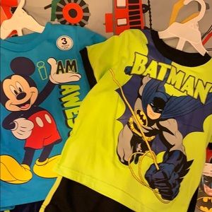 Mickey Mouse and Batman summer outfit sets